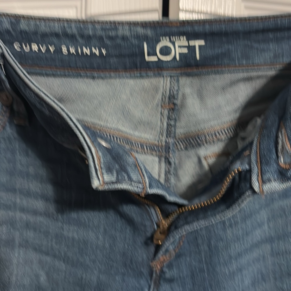 Loft curvy skinny jeans size 24 OO petite - Picture 4 of 7